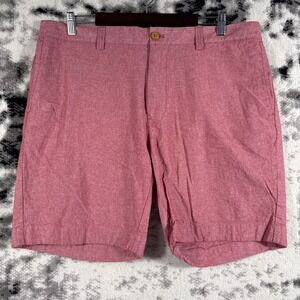 J Crew Gramercy Shorts Mens Size‎ 38W Red Preppy Comfort Casual Chambray